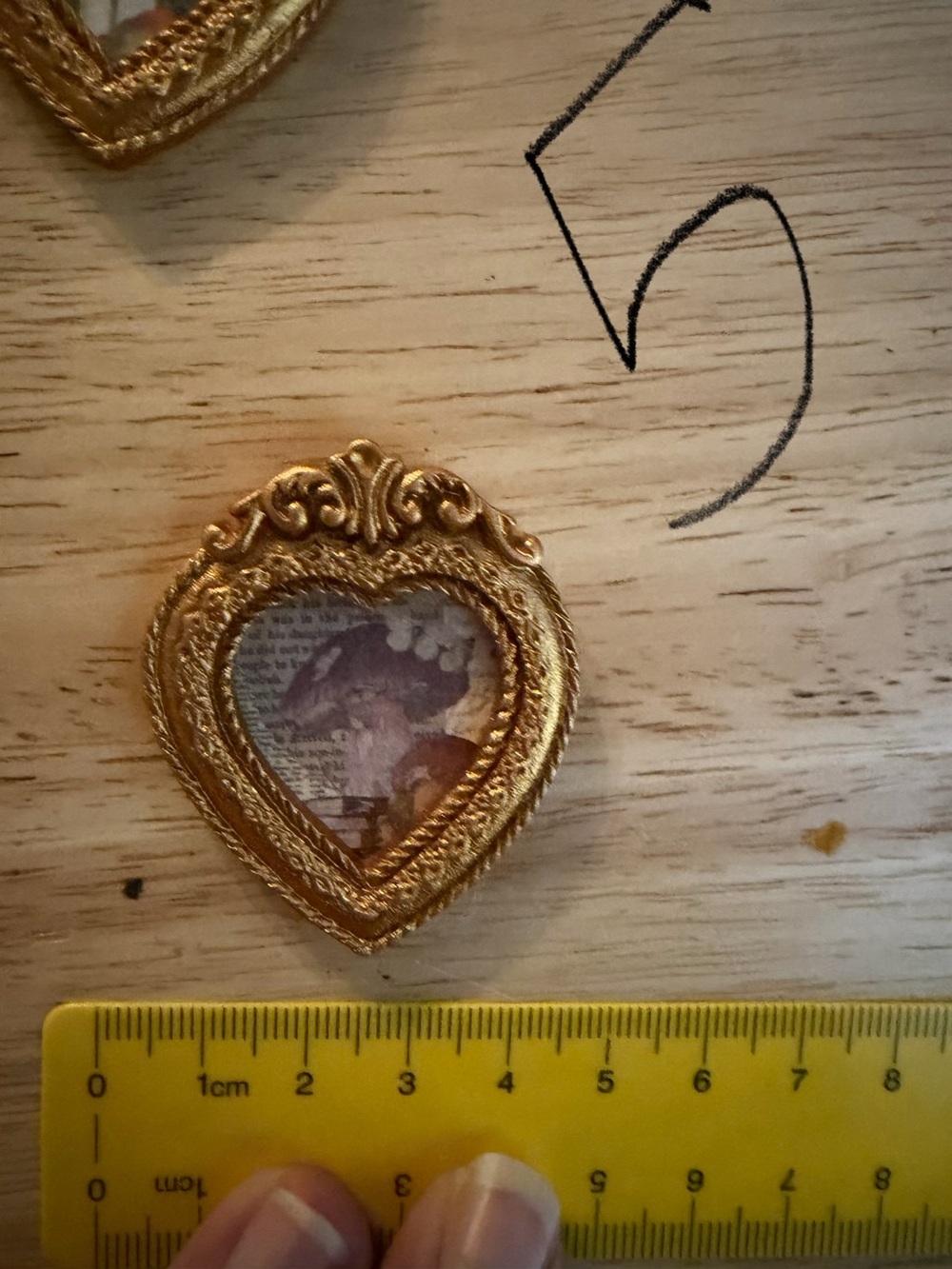 Gold Heart Frame - With Mushroom picture